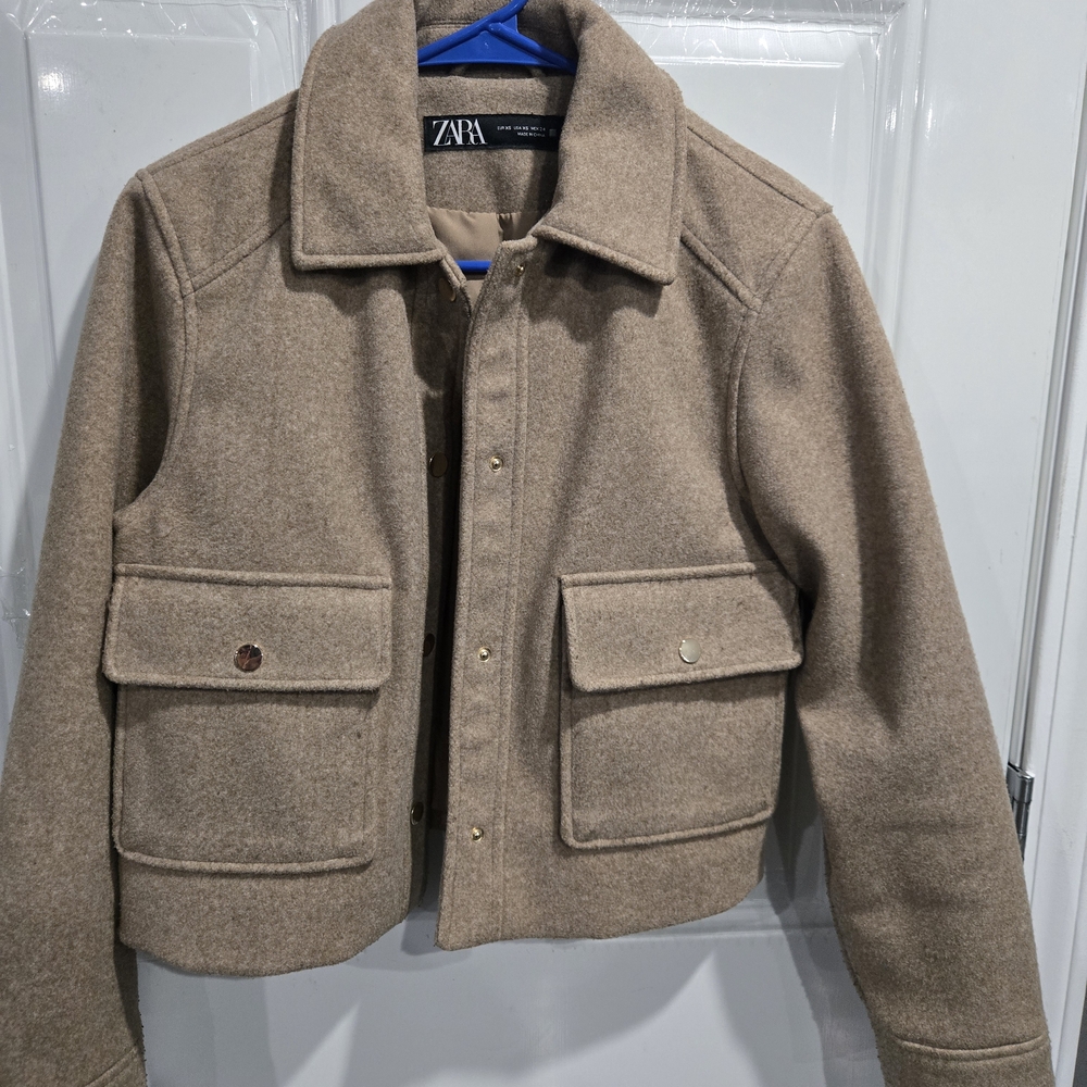 Zara Beige Wool Jacket